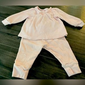 Gap Baby - Pink Thermal 2 Piece Outfit - SIZE: 6-12 Month